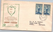 GOLDPATH: Canada cover 1947 to Netherlands first day cachet CV941_P20
