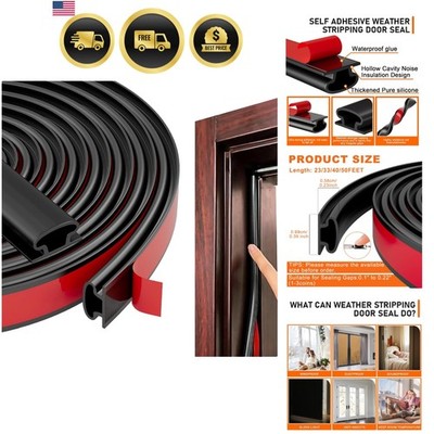 Black Rubber Weather Stripping Door Seal Strip, D Shape Door Weather Seal Str...