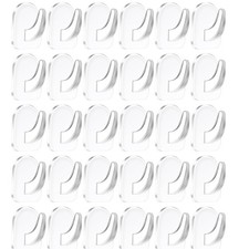 Wvapzwr 30Pcs Clear Adhesive Wall Hooks for Hanging, Acrylic Sticky