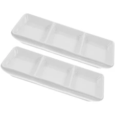  2 PCS Ceramic Appetizer Plates Snack Serving Dish Flavor Seasoning Bowl