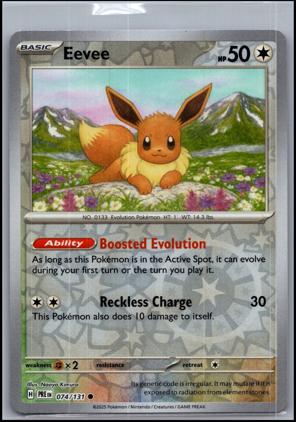 EEVEE 074/131 Prismatic Evolutions REVERSE HOLO NM