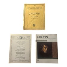 Lot x3 Chopin Piano Books Schirmer 1915 Used  NOS Works  Intro