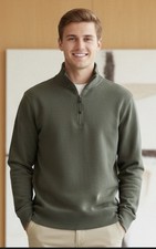 banana republic Men  s 1/4 Zip Pullover Sweater Size Large