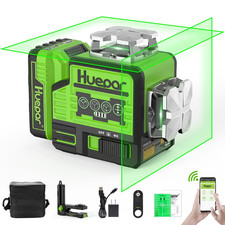 HUEPAR 360 Laser Level 12 Lines 3D Self Leveling Cross Line Laser Level