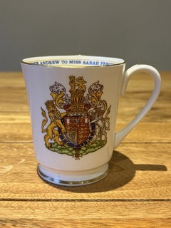 Prince Andrew & Sarah Ferguson Wedding Commemorative Mug Aynsley China July 1986