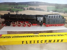 FLEISCHMANN HO DB 41 344 2-8-2 DAMPFLOK LÄUFT GUT BELEUCHTET