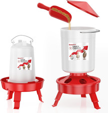 Chick Feeder and Waterer Set, Top Fill 6.6 LBS Feeder and 0.4 GAL Waterer with S
