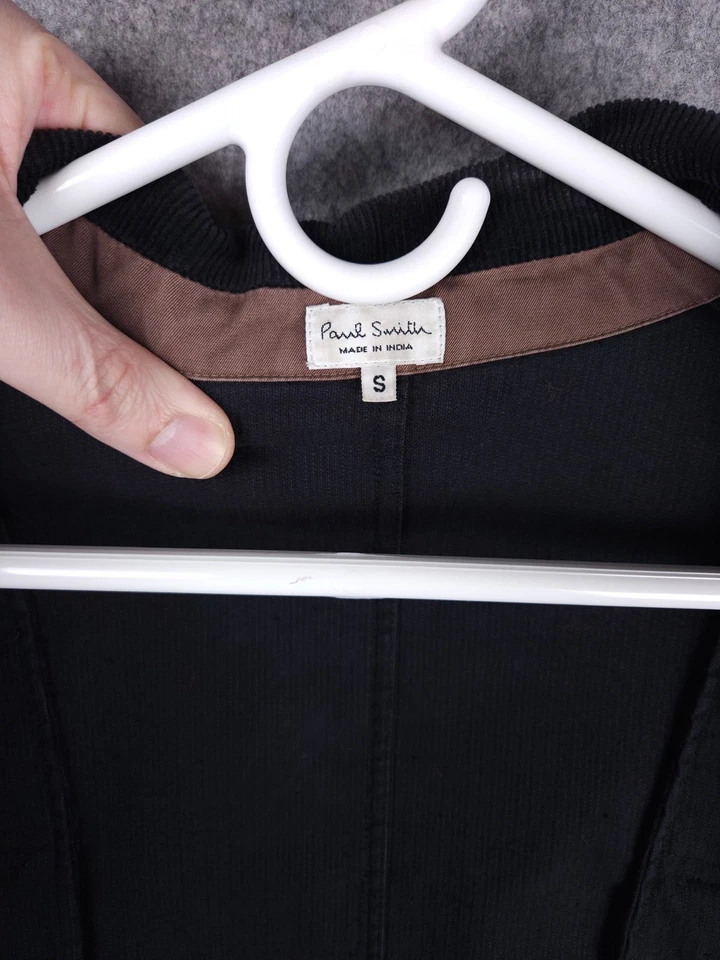 Paul Smith Jacket Blazer Men's Small Black Corduroy Knit 100% Cotton 2 Button - Image 4 of 4