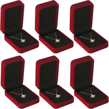 LETURE 6 Pieces Velvet Jewelry Gift Boxes for Necklace Pendant Bracelet Ring Ear