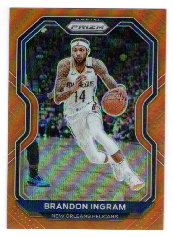 2020-21 Panini Prizm Brandon Ingram #145 Orange Prizms #'d 13/49 Free Shipping