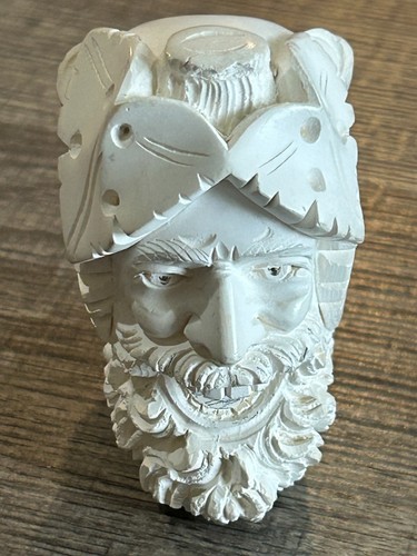 VINTAGE GENUINE BLOCK MEERSCHAUM HANDCARVED SMOKING PIPE TURKEY NEEDS STEM
