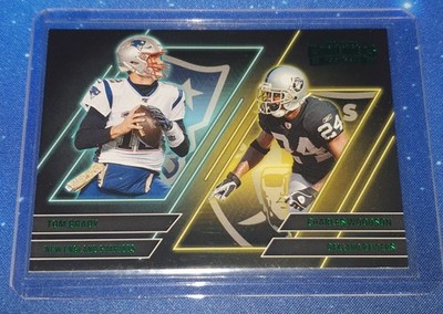 2022 Panini Contenders Football Tom Brady v Charles Woodson Contenders Emerald 