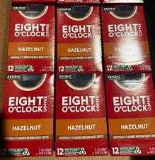 Eight O'clock Coffee Hazelnut Peaks, Keurig Single Serve K-Cup Pods, 72 Count