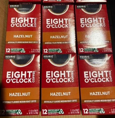 Eight O'clock Coffee Hazelnut Peaks, Keurig Single Serve K-Cup Pods, 72 Count