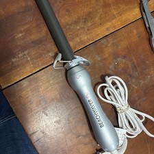 Beachwaver Pro S 1 Rotating Ceramic Curling Iron BW1136 Silver Tested