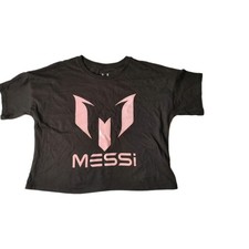 Unisex Messi Short Sleeve Graphic T-Shirt - Pink/black Medium Short