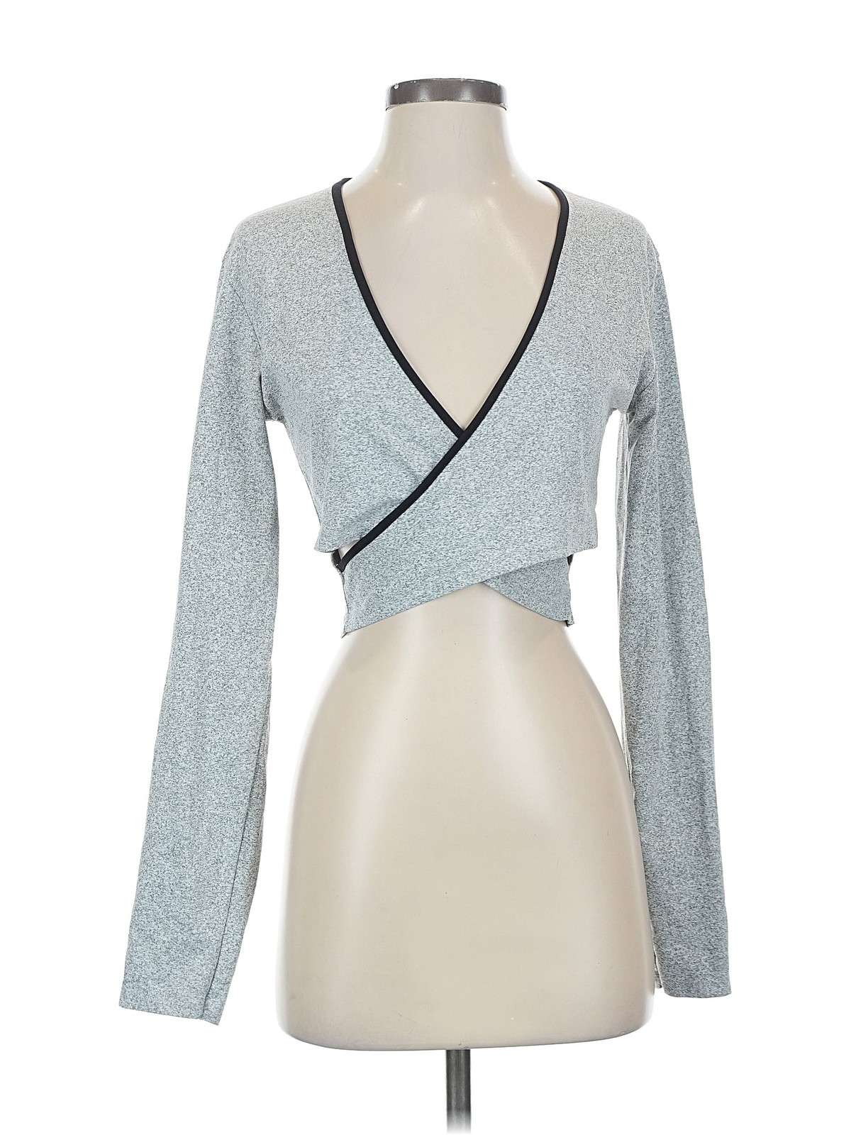 Zara Women Gray Long Sleeve Top XS