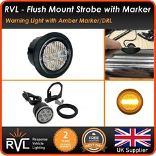 Flush Mount Hide Away Dual LED Strobe & DRL/Marker Light 12V 24V Truck LightBar