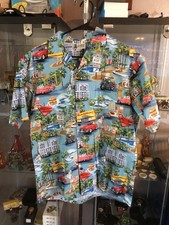 Mens Aloha Republic Hawaiian Shirt L 100 Cotton/ Route 66/ Made In Hawaii USA