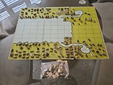 Vintage Minitaure War Gaming Figures And Vehicles Plus Board