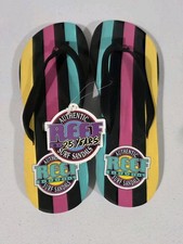 REEF Brazil 25th Anniversary Women's Flip Flops Sandals Size 11 NWT Surf Retro
