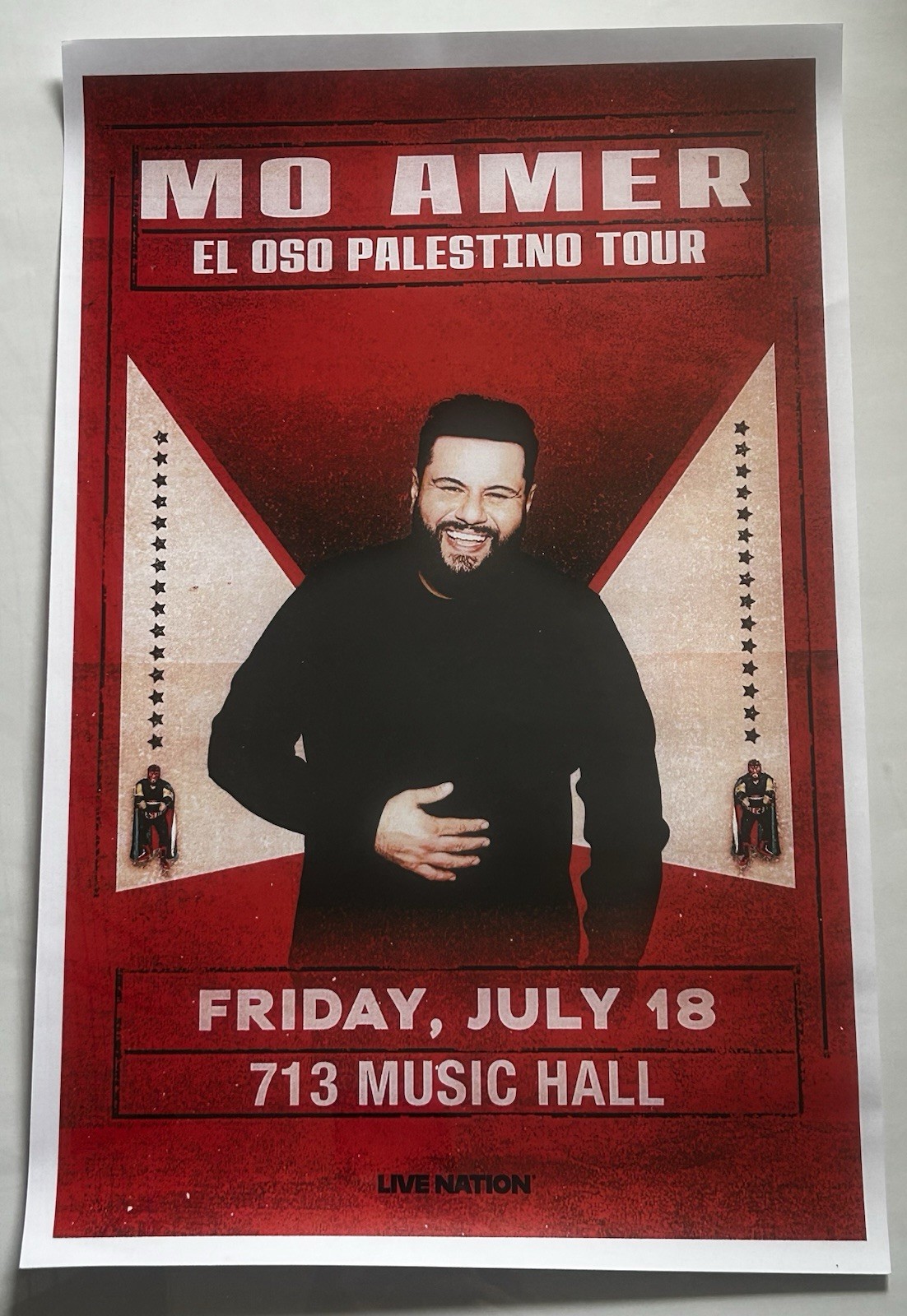 Mo Amer ‘El Oso Palestino 11x17 Venue Tour Poster From Friday 7/18/25