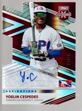 2020 Elite Extra Edition Autograph Aspiration Die Cut #182 Yoelin Cespedes /42