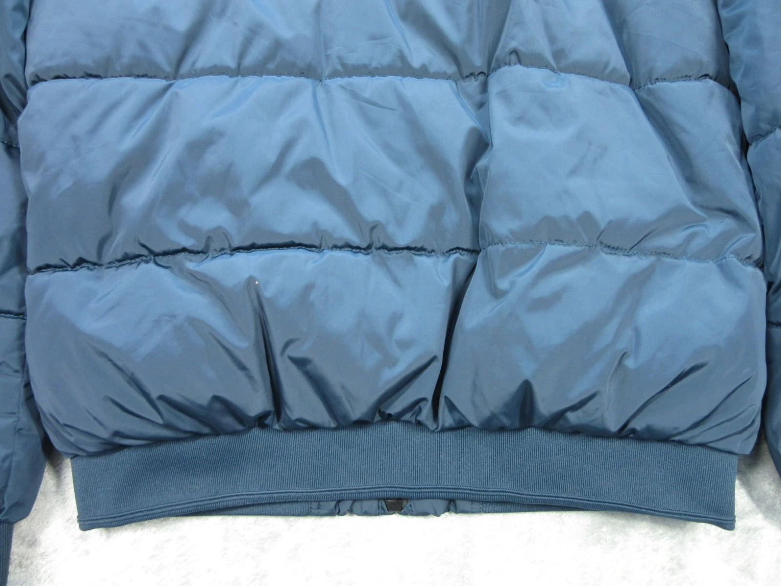 Zara Man Mens Size XL Jacket Full Zip Blue Lined w/ Packable Hood Polyester image 16