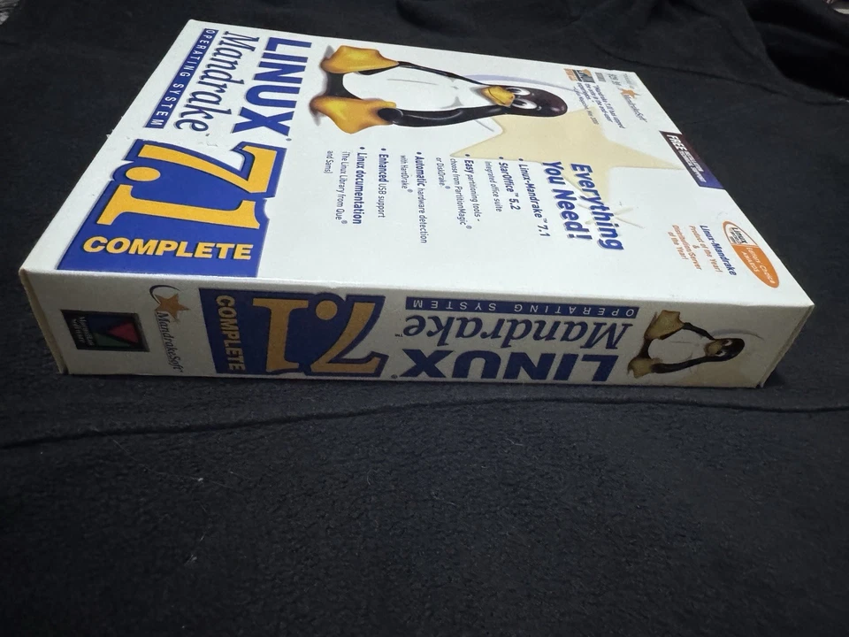 Linux Mandrake 7.1 Complete Big Box NIB 2000 Vintage Software - Image 2 of 4