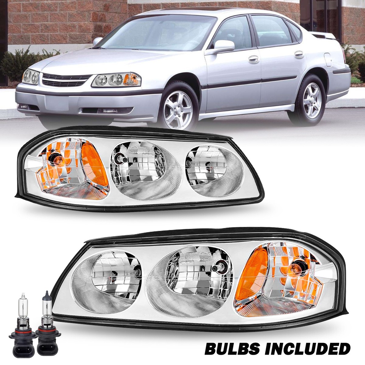2004 Chevy Impala Headlights Black LED Strip Headlights For 2000-2005 Chevy  Impala – Left \u0026 Right Set, DOT/SAE Certified, Plug \u0026 Play Headlights Impala, image size:1200x1200
