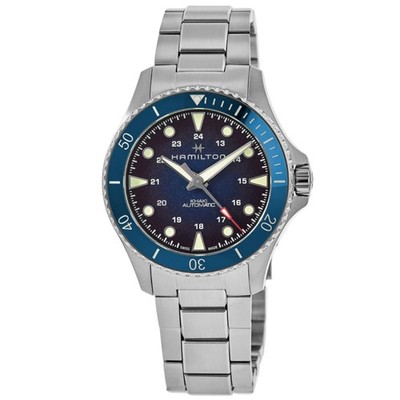 New Hamilton Khaki Navy Scuba Auto Blue Dial Steel Men's Watch H82505140