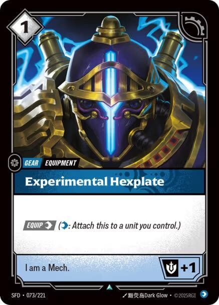 Experimental Hexplate | 73 | Riftbound | Spiritforged | Foil | 50% off 2nd Item