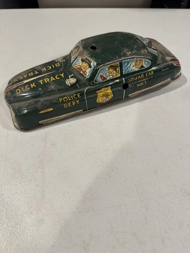 Vintage Dick Tracy Tin Car Marx 11" 1949 — AS IS — Read
