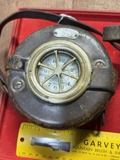 Detex Patrol Vintage Watchman's Clock- Broken Glass- With Leather Strap.