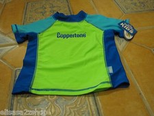 Boy's Youth Coppertone 4 swim rash guard shirt neon NEW premium sun protection