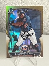 Daiverson Gutierrez Auto 2023 Bowman Draft Chrome Gold Refractor /50 BDC-127