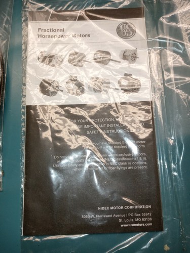 1-1/2 hp 1725/1425 RPM 2-Speed 208-230/460V Blower Motor Nidec # 1814 - Picture 4 of 5