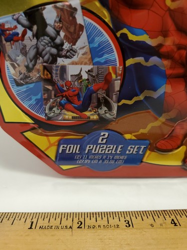 Puzzle NIB NEW Spider Sense Spiderman 2 Foil Puzzle Set 2012 Marvel Open BB33 - Picture 2 of 5