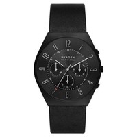 Skagen Herren Uhr Chronograph Armbanduhr Grenen Leder SKW6843