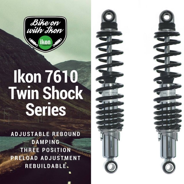Ikon 7610 Chrome/black Koni Motorcycle Shock Absorbers Kawasaki Z1100