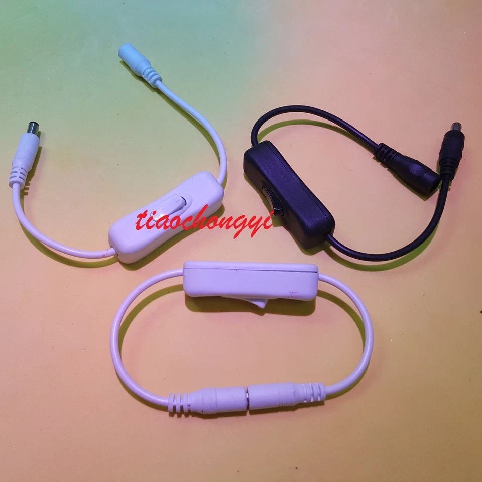 5.5 x 2.1mm M&F DC 12V/24V With Power Switch Cable For 5050/3528/5630 LED Strip - Image 2 of 2