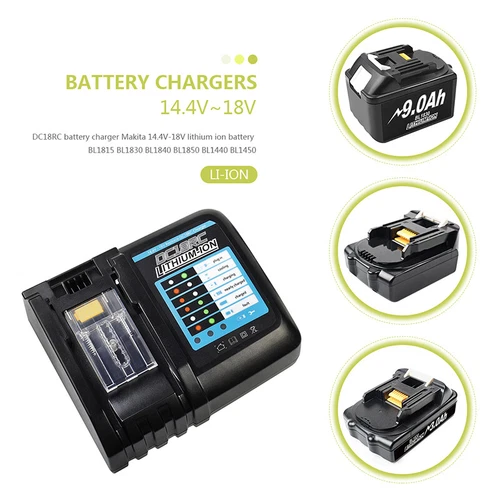 Schnelles Ladegerät DC18RC für Makita BL1830 BL1430 BL1850 BL1860 14.4V-18V DE - Bild 11 von 14