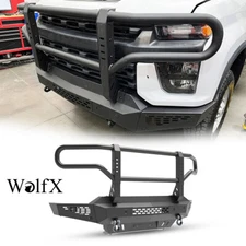 Steel Front Bumper Set For 2020 2021 2022 2023 Chevrolet Silverado 2500/3500 HD