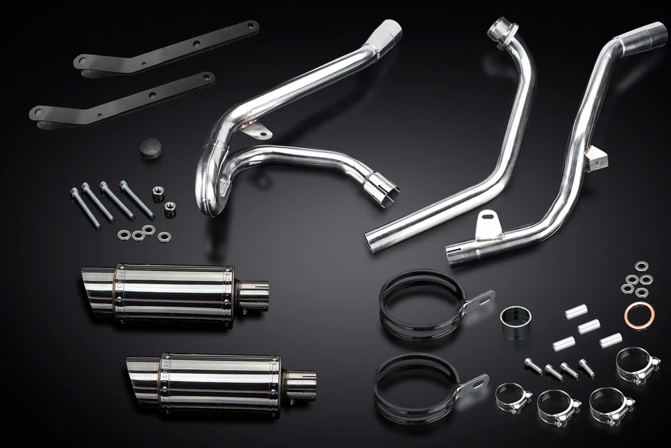 Silenciadores de escape redondos de acero inoxidable completo Suzuki SV650 2-2 Mini 8" 98 99 00 01 02 Foto 2 de 2