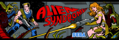 Alien Syndrome Arcade Marquee 23.65'' x 8''