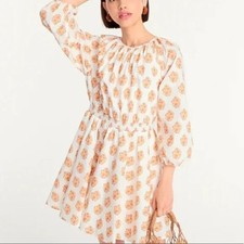 J Crew Smocked Waist Floral Mini Dress, FLORAL PRINT SIZE S  #B1578       X0409H