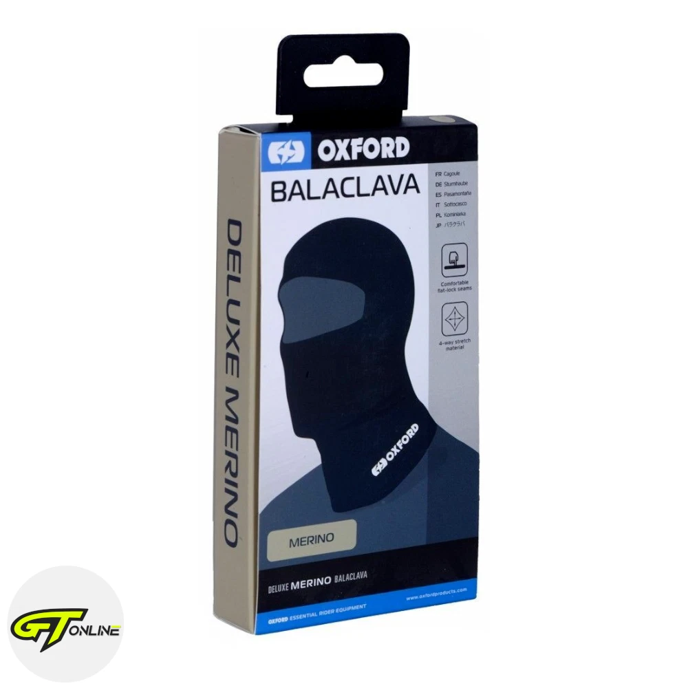 Oxford Deluxe Merino Balaclava CA030 | Motorcycle, Motorbike, Warmer, Face Mask
