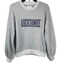 Abercrombie  Fitch Sweatshirt Soft A F Collection Crewneck Spellout Size XS Y2K