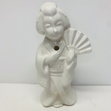 VINTAGE GEISHA BENIHANA TOKYO CERAMIC INCENSE CANDLE BURNER JAPAN  8"