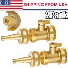 2Pack Brass Garden Nozzles Heavy Duty Adjustable Twist Water Hose High Pressure